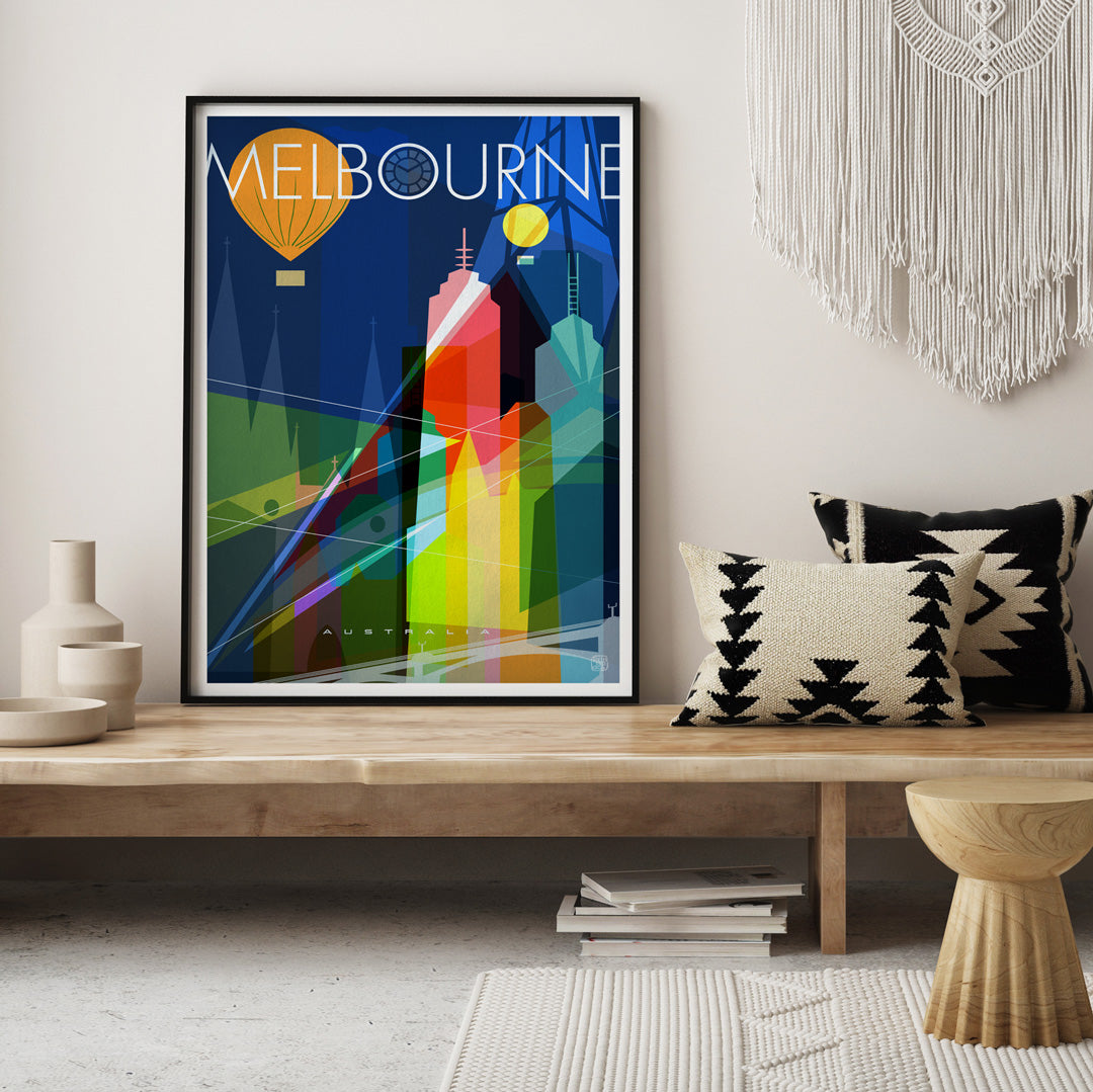 Melbourne city art print limited edition Nicholas Girling City Modern
