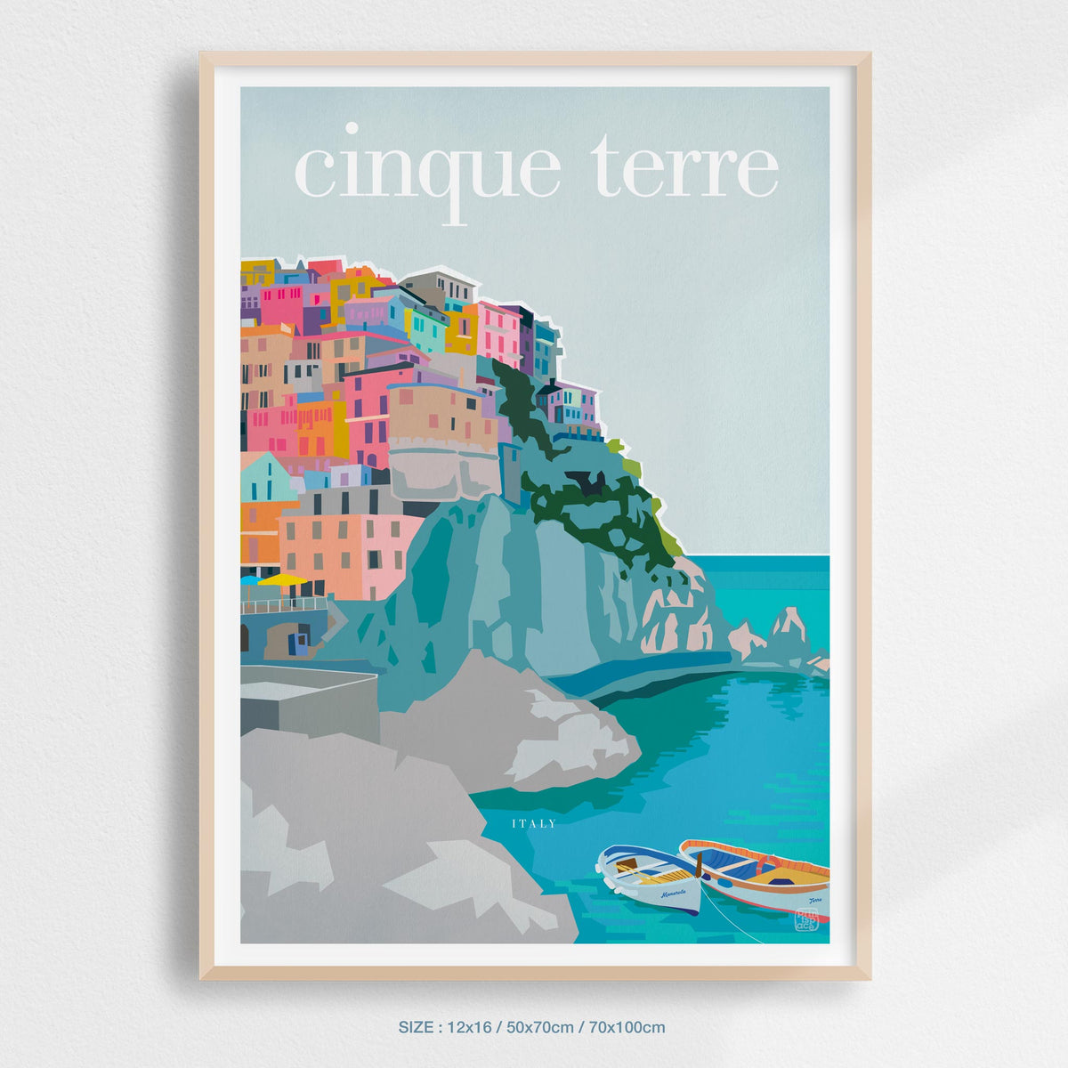 Cinque Terre city print limited edition art print Nicholas Girling City ...