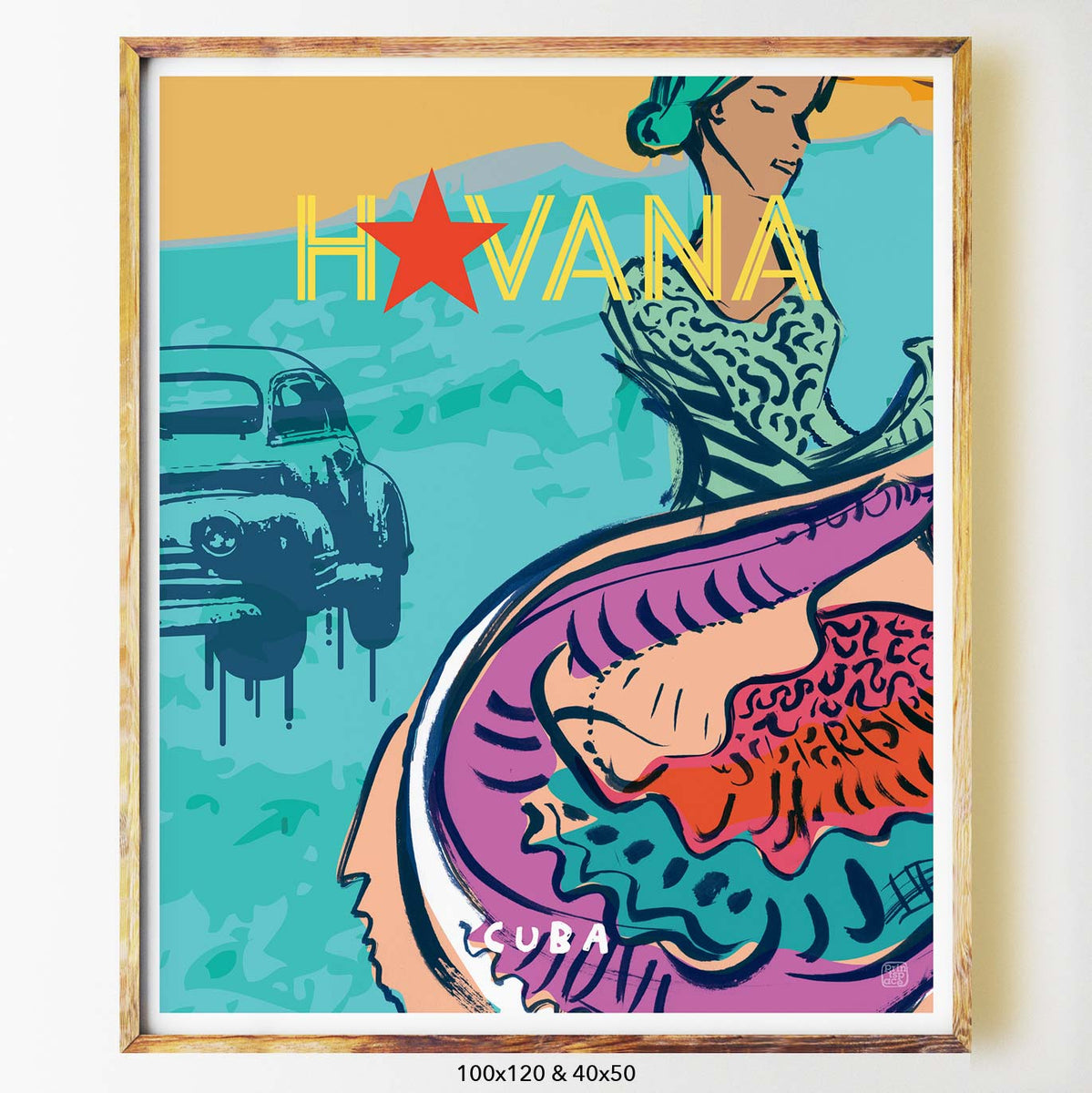 アート・デザイン・音楽 HAVANA havana-city-print-poster-