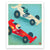 Racer Car Kids art print poster Printspace Nicholas Girling wall art Melbourne Australia illustration graphic colour modern kids room decor cars racing blue  red iconic graphic art flames fast numbers race speed