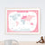 World Map Kids art print poster Printspace Mara Girling wall art Melbourne Australia illustration graphic colour modern kids room decor world adventure travel explore pastel countries pink grey