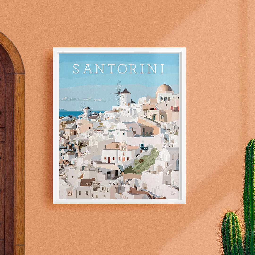 New: Santorini City Print