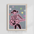 Guitar Girl Art Print Portrait