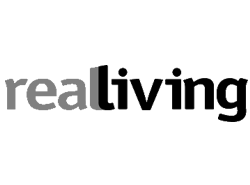 realliving magazine logo black and white