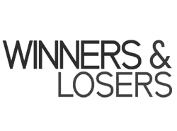 winners and losers logo black and white