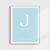 Classic Letter Birth Print | Blues & Greens