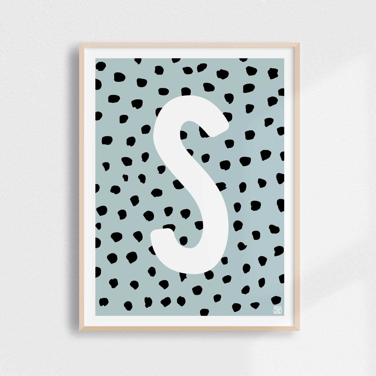 Spot Lettering Letter Print with Spots. Art Print by Printspace. Perfect for your ...