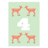 Four Deers Greeting Card
