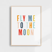 Fly Me To The Moon Art Print | Multi