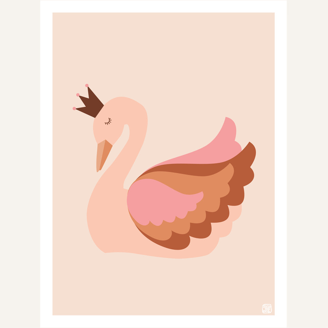 Swan Love Art Print