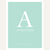 Classic Letter Birth Print | Blues & Greens