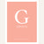 Classic Letter Birth Print | Pinks & Corals