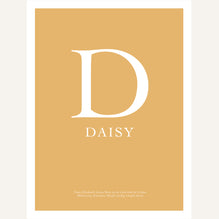 Classic Letter Birth Print | Browns & Neutrals