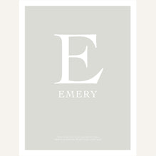 Classic Letter Birth Print | Browns & Neutrals