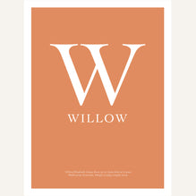 Classic Letter Birth Print | Browns & Neutrals