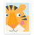 Sneaky Tiger Nursery art print poster Printspace Mara Girling  wall art  Melbourne Australia graphic colour animal sneaky tiger cute modern kids room decor