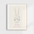 Bunny Watercolour Birth Print